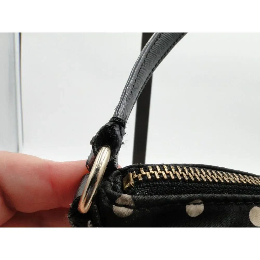 Kate Spade Black Polka Dot Messenger Bag Messenger Bag Pre-owned‎